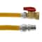 Jones Stephens 5/8" OD (1/2" ID) Gas Connector, 1/2" MIP x 3/4" FIP Ball Valve x 24" G71221 - alternate 1